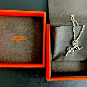 Genuine Hermes “Anchor” silver necklace